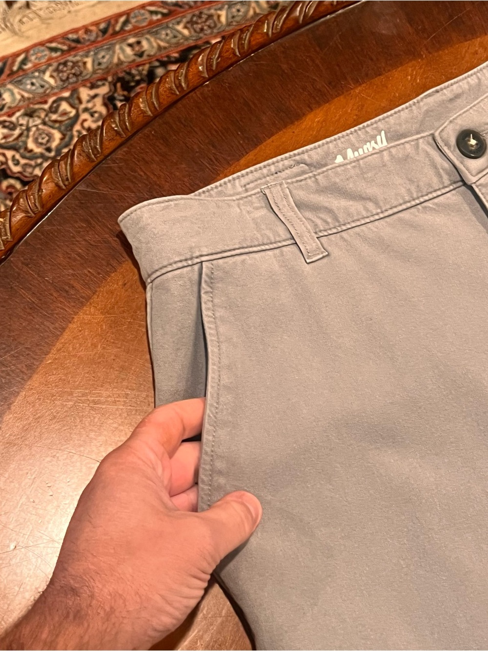 Mugsy Men’s Damens Classic 4-Way Stretch Chinos 34x32 Gray - Picture 6 of 16